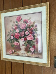 D. Giacomo Home Interiors Framed Floral Rose Print