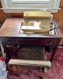 Vintage Singer Futura II Sewing Machine W/ Table & Chair