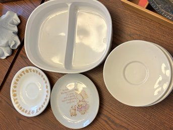 Miscellaneous Lot Of Dishes Serving Plate