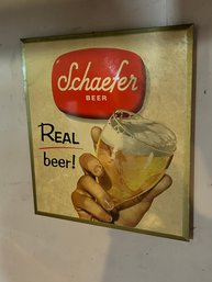 Vintage Schaefer Metal Beer Sign