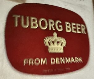 Vintage Felt Tuborg Beer Sign Denmark