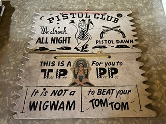 Vintage Signs Pistol Club Wigwam