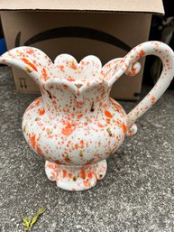 MCM Speckled Ceramic Vase Pitcher