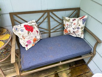 Outdoor Metal Bench With Cushions