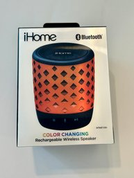 IHome Bluetooth Color Changing Rechargeable Wireless Speaker