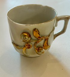 Antique Gilded Cherry Cup Marked Germany