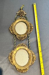 Ornate Hanging Gold Floral Oval Frames