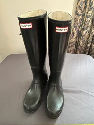 Hunter Gloss Rain Boots Size 8M Women's