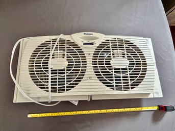 Holmes Dual Blade Twin Window Fan, 2 Speed Setting, White