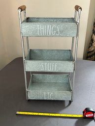 Tin Office Or Kitchen Stacked Organizer