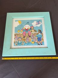 Framed Humpty Dumpty Print For Children's Room