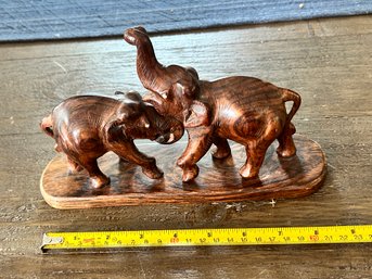 Hand Carved Teak Elephants