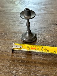 Antique Mini Candlestick Holder Pewter?