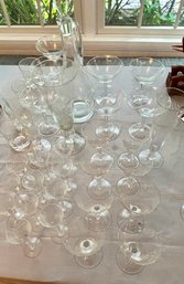 Large Lot Of Crystal Drinkware