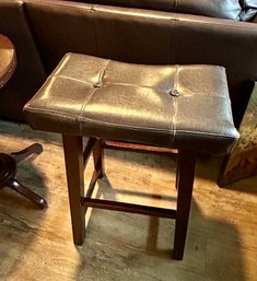 Leather Bar Or Office Stool