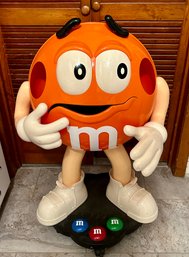 3-Foot Tall Orange M&M Candy Display On Wheels