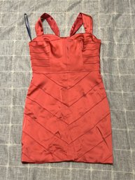 Vera Wang Dusty Orange Cocktail Dress Size XS