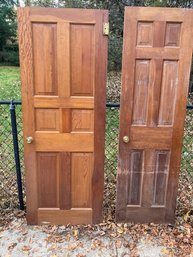 Two Solid Wood 6-panel Doors