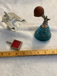 Unusual Vintage Collection - Oil Lamp, Perfume Bottle, Pill Box