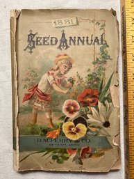 1881 Antique Seed Catalog