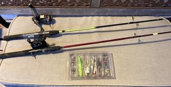 Fishing Poles (2) And Supplies