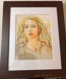 Unsigned Print Of A Girls Portrait