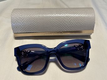 Jimmy Choo Maggie Crystal Detail Sunglasses Blue