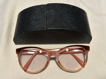 Prada Brown Pink Cat Eye Prescription Glasses