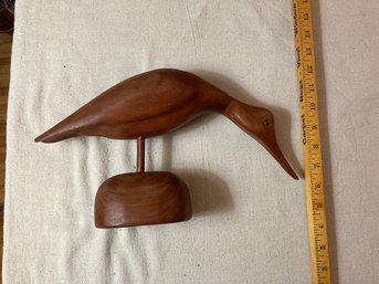 Signed Decoy Of Shoreline Bird - Sandpiper?