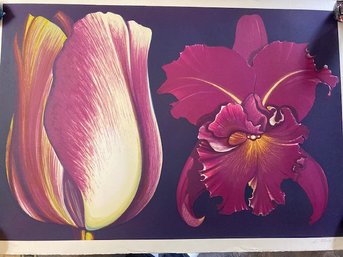 Lowell Nesbitt Signed Flower Print