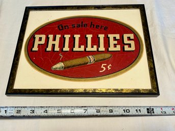 Vintage Signage Metal Phillies Cigar Sign