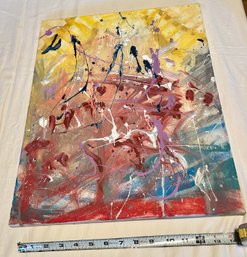 Signed Abstract Expressionist Oil Painting