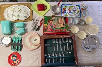 Vintage Toy Kitchen & Dishes Collection