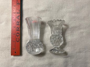 Glass Fostoria And CCI Small Glass Vases