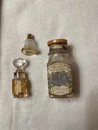 Antique Early 1900s Glass French Perfume Bottles