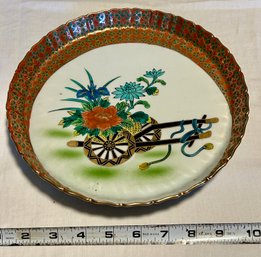 Japanese Porcelain Antique Rimmed Plate Signed