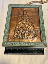 Vintage 1960s The Coppersmith By Aurora Plastics Copper Rubbing 'Colonial Lady'