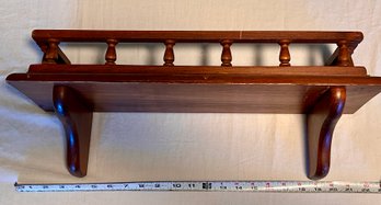 Vintage Dark Pine Tavern Style Gallery Wall Shelf