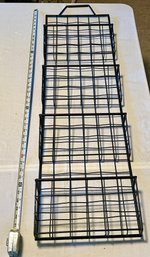 Metal Caged Industrial Modern Wrack Wall Storage For Magazines, Mail, Purses, Wall Display