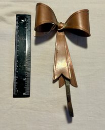 Vintage Copper Decorative Bow Wall Hanger