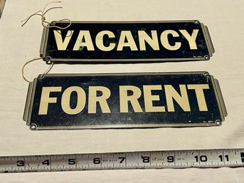 Vintage Metal Signage Vacancy And For Rent