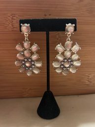 Grandeur Runway  Hematite And Agate Style Drop Earrings