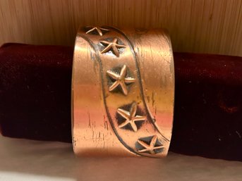 MCM Hand Made Hammered Copper Runway Style Star Cuff Bracelet