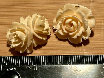 Vintage Carved Floral Rose Scatter Pins