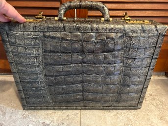 Vintage Primero Crocodile Skinned Suitcase - Made In Spain