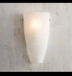 Set Of 3 White Wall Sconces - Like New