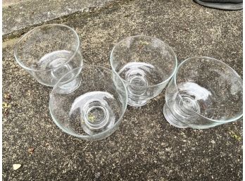 Four-Inch Glass Centerpiece Bowls Candle Holders Great For Parties & Weddings