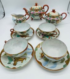 Japanese Geisha Scene Chinese Tea Set Thirteen Pieces