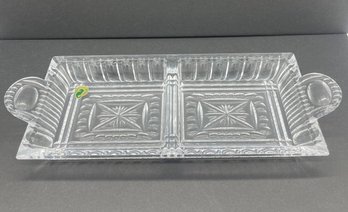 Waterford Lead Crystal O'Connell Two Section Serving Tray Grafton Street Ireland