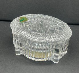 Waterford Lead Crystal Wind Up Music Trinket Box Plays Memory & Cats